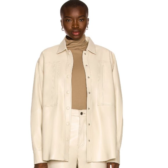 AGOLDE Vegan Leather Utility Shirt / Jacket - Picture 1 of 7